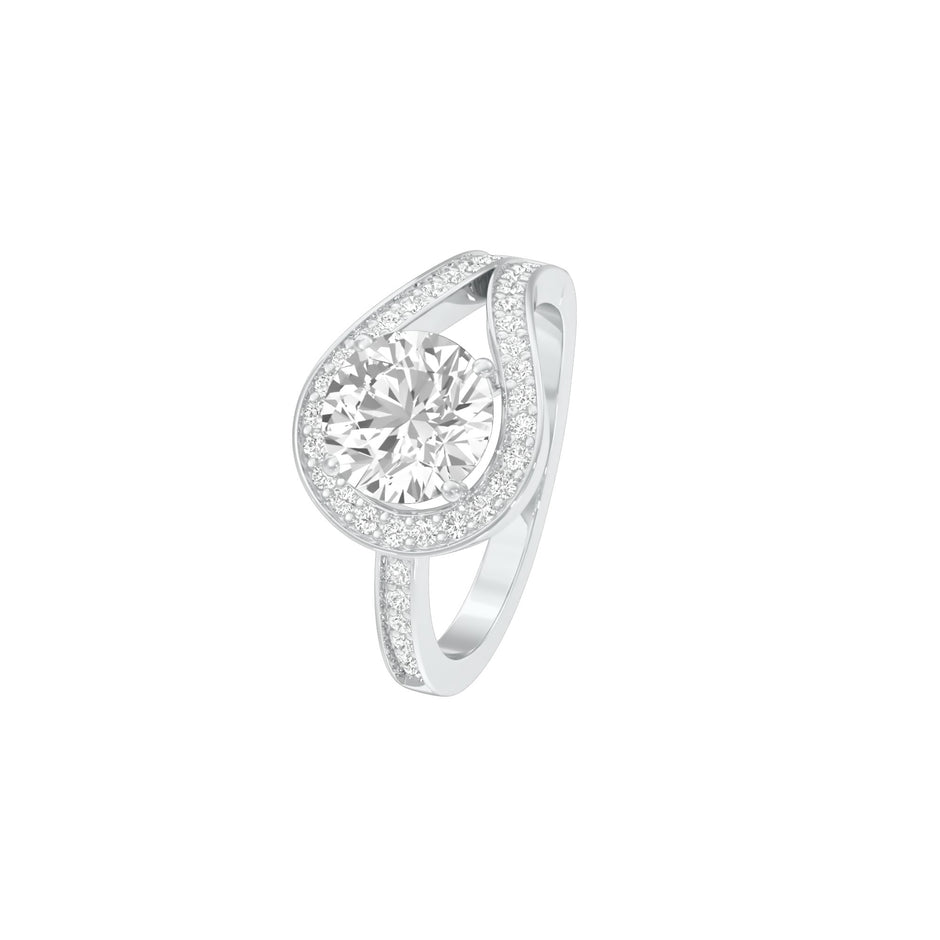 Unconditionally Mine Diamond Engagement Ring 18 KT / White Gold / 22