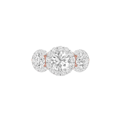 Wedded Elegance Diamond Engagement Ring 18 KT / Rose Gold / 22
