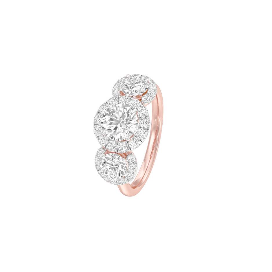 Wedded Elegance Diamond Engagement Ring 18 KT / Rose Gold / 22