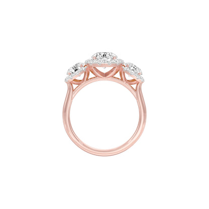 Wedded Elegance Diamond Engagement Ring 18 KT / Rose Gold / 22
