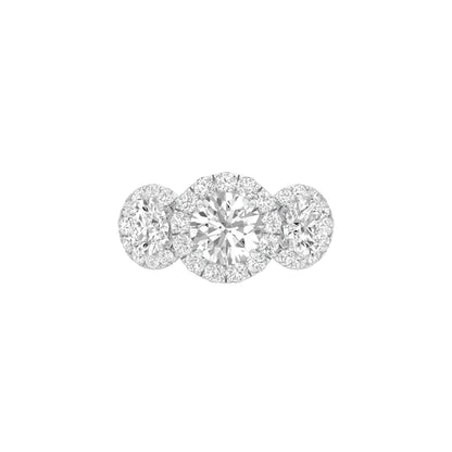 Wedded Elegance Diamond Engagement Ring 18 KT / White Gold / 22