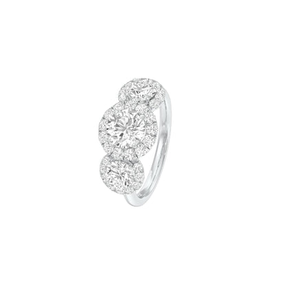Wedded Elegance Diamond Engagement Ring 18 KT / White Gold / 22