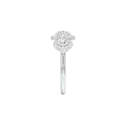 Wedded Elegance Diamond Engagement Ring 18 KT / White Gold / 22