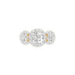 Wedded Elegance Diamond Engagement Ring 18 KT / Yellow Gold / 22