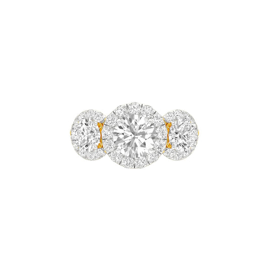 Wedded Elegance Diamond Engagement Ring 18 KT / Yellow Gold / 22