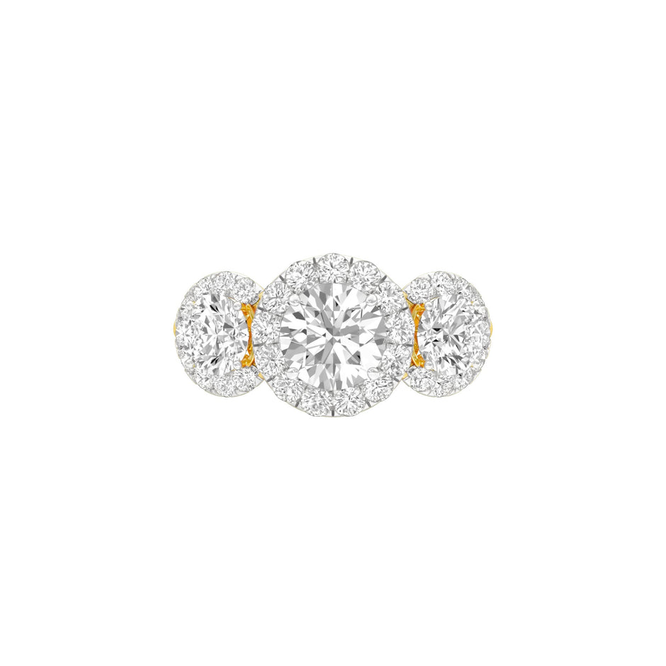 Wedded Elegance Diamond Engagement Ring 18 KT / Yellow Gold / 22
