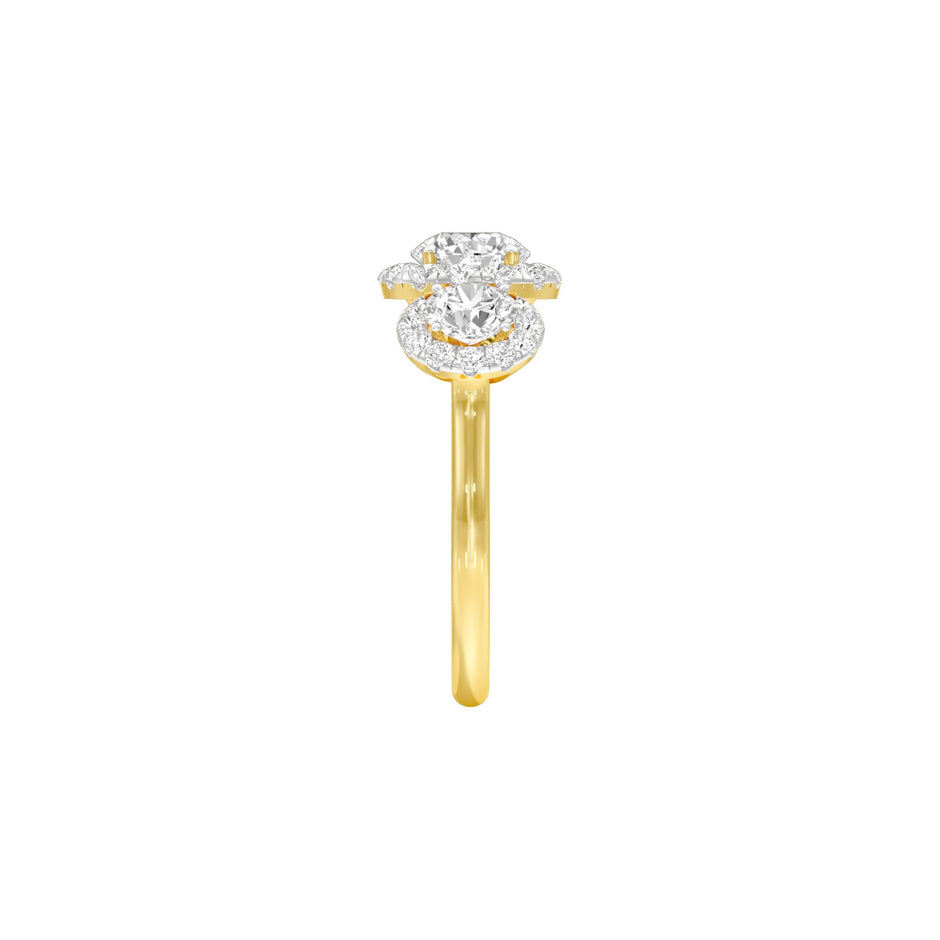 Wedded Elegance Diamond Engagement Ring 18 KT / Yellow Gold / 22