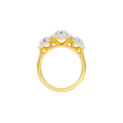 Wedded Elegance Diamond Engagement Ring 18 KT / Yellow Gold / 22