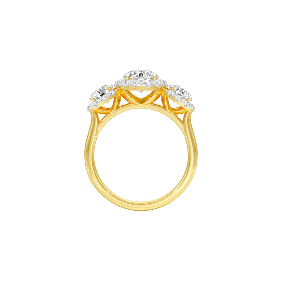 Wedded Elegance Diamond Engagement Ring 18 KT / Yellow Gold / 22