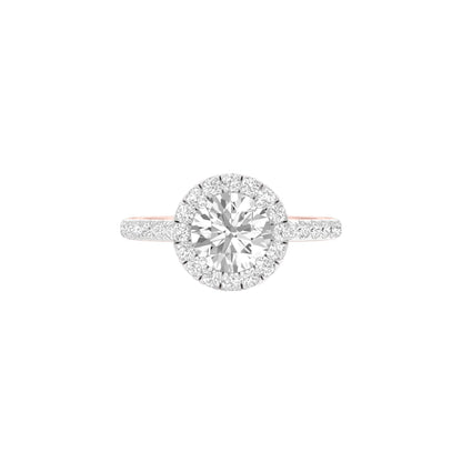 Love Rekindled Halo Diamond Engagement Ring 18 KT / Rose Gold / 22