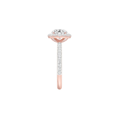 Love Rekindled Halo Diamond Engagement Ring 18 KT / Rose Gold / 22