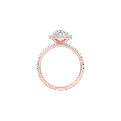 Love Rekindled Halo Diamond Engagement Ring 18 KT / Rose Gold / 22