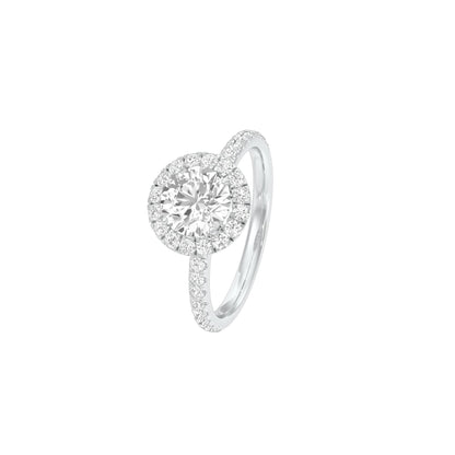 Love Rekindled Halo Diamond Engagement Ring 18 KT / White Gold / 22