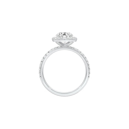 Love Rekindled Halo Diamond Engagement Ring 18 KT / White Gold / 22