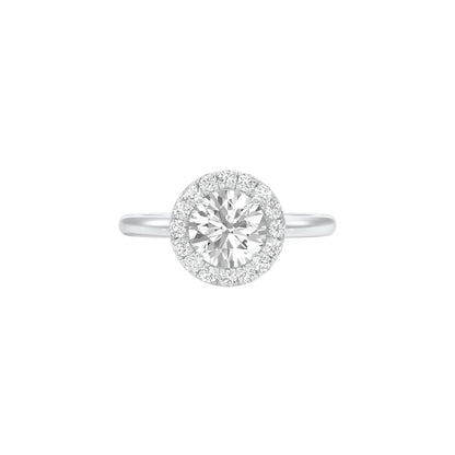 Classy Lady Diamond Engagement Ring 18 KT / White Gold / 22
