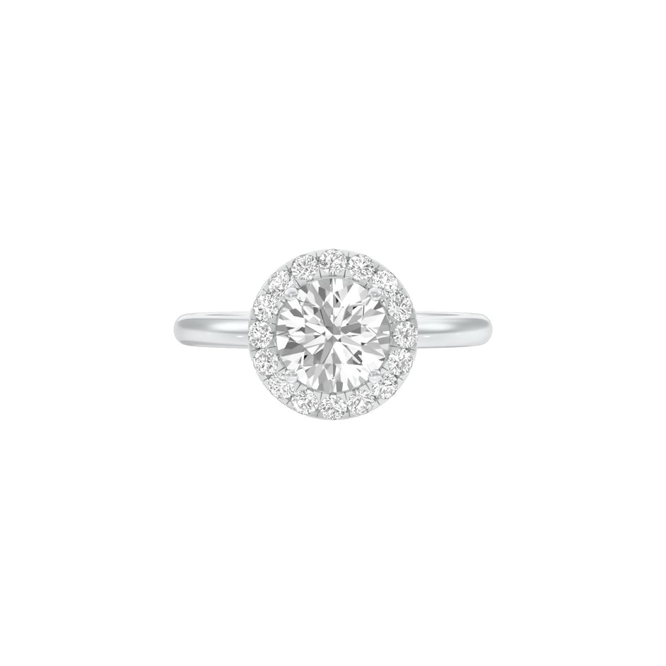 Classy Lady Diamond Engagement Ring 18 KT / White Gold / 22