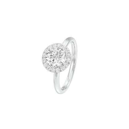 Classy Lady Diamond Engagement Ring 18 KT / White Gold / 22