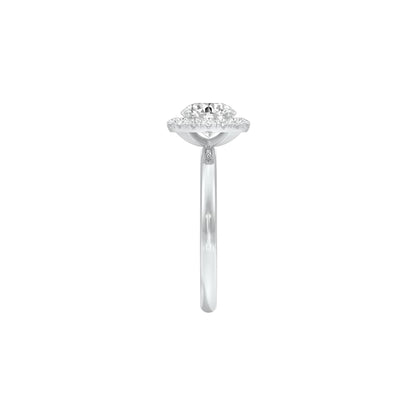 Classy Lady Diamond Engagement Ring 18 KT / White Gold / 22