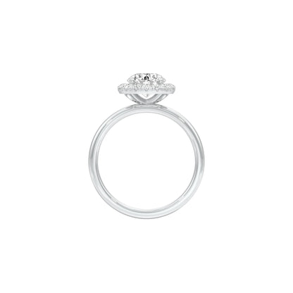 Classy Lady Diamond Engagement Ring 18 KT / White Gold / 22