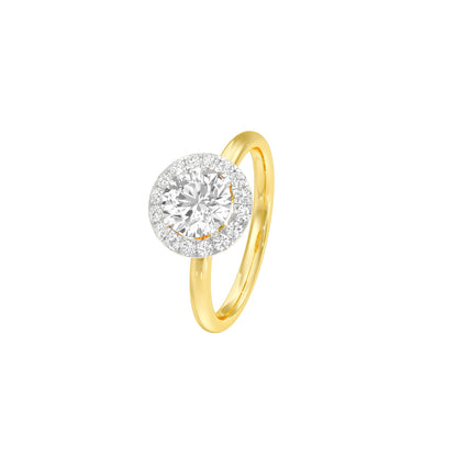 Classy Lady Diamond Engagement Ring 18 KT / Yellow Gold / 22