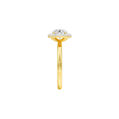 Classy Lady Diamond Engagement Ring 18 KT / Yellow Gold / 22