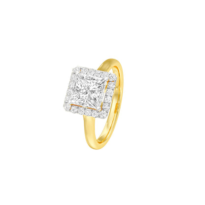 Modern Muse Diamond Engagement Ring 18 KT / Yellow Gold / 22