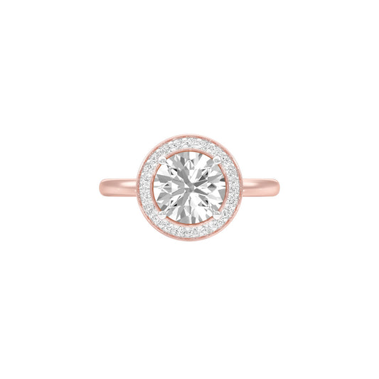 Accepted Heart Diamond Engagement Ring 18 KT / Rose Gold / 22