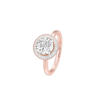 Accepted Heart Diamond Engagement Ring 18 KT / Rose Gold / 22