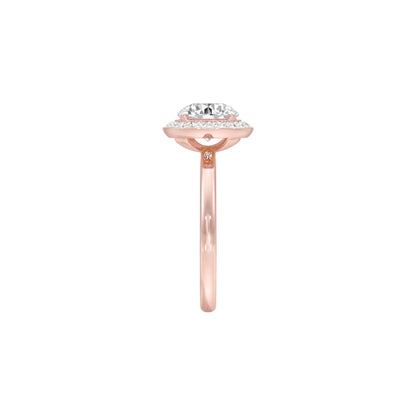Accepted Heart Diamond Engagement Ring 18 KT / Rose Gold / 22