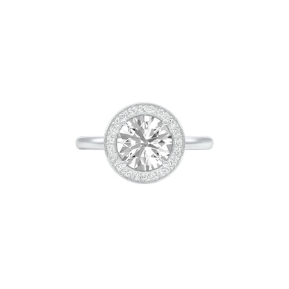 Accepted Heart Diamond Engagement Ring 18 KT / White Gold / 22