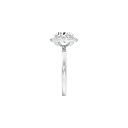 Accepted Heart Diamond Engagement Ring 18 KT / White Gold / 22