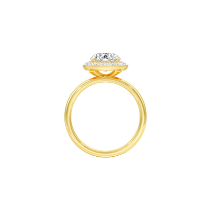 Accepted Heart Diamond Engagement Ring 18 KT / Yellow Gold / 22