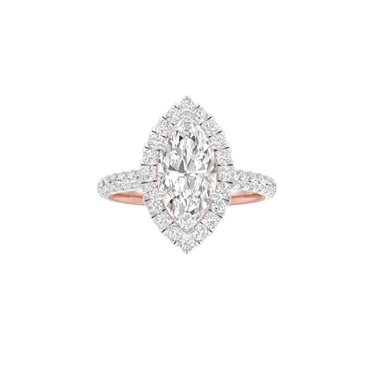 All Mine Now Halo Diamond Engagement Ring 18 KT / Rose Gold / 22