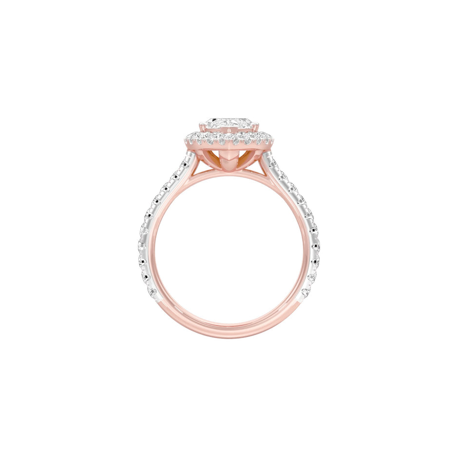 All Mine Now Halo Diamond Engagement Ring 18 KT / Rose Gold / 22