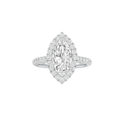 All Mine Now Halo Diamond Engagement Ring 18 KT / White Gold / 22