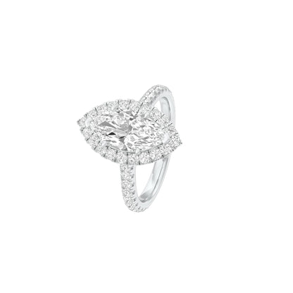 All Mine Now Halo Diamond Engagement Ring 18 KT / White Gold / 22