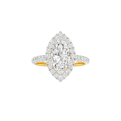 All Mine Now Halo Diamond Engagement Ring 18 KT / Yellow Gold / 22