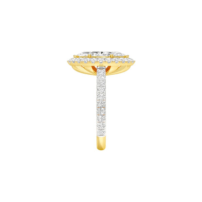All Mine Now Halo Diamond Engagement Ring 18 KT / Yellow Gold / 22