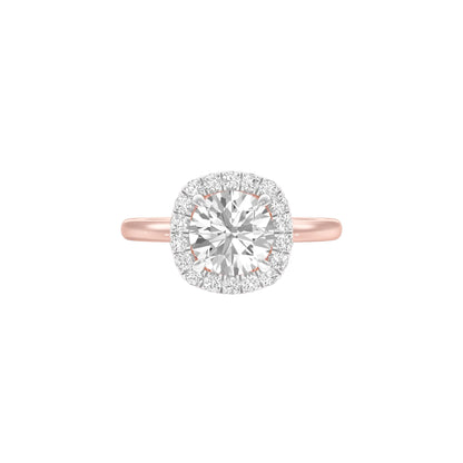 Crowned Diamond Engagement Ring 18 KT / Rose Gold / 22
