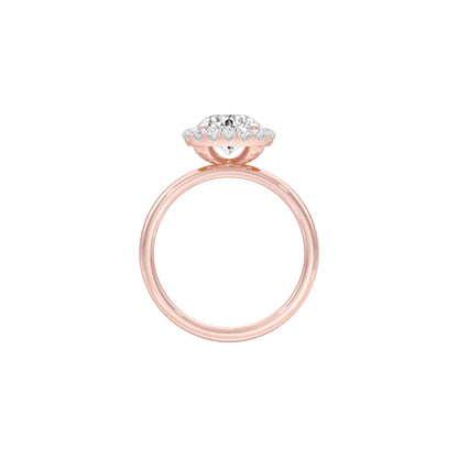 Crowned Diamond Engagement Ring 18 KT / Rose Gold / 22