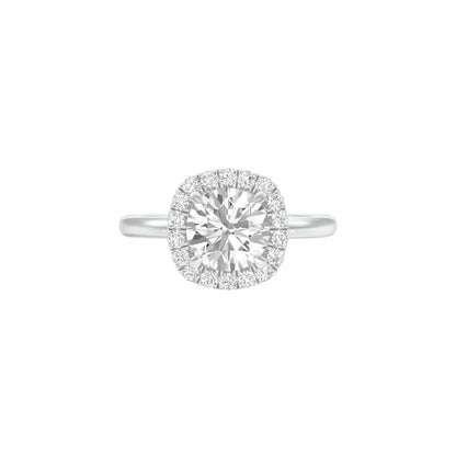 Crowned Diamond Engagement Ring 18 KT / White Gold / 22