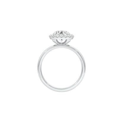 Crowned Diamond Engagement Ring 18 KT / White Gold / 22