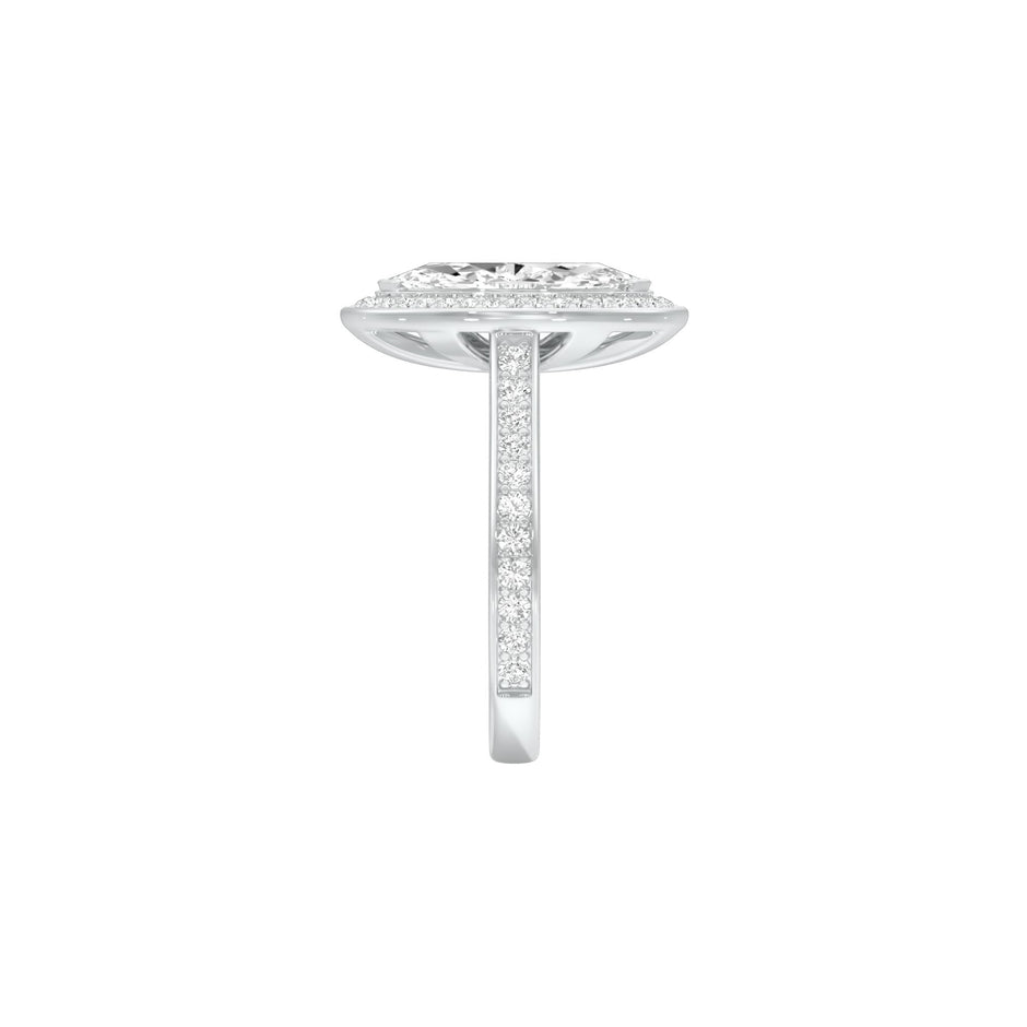 Round the World Diamond Engagement Ring 18 KT / White Gold / 22