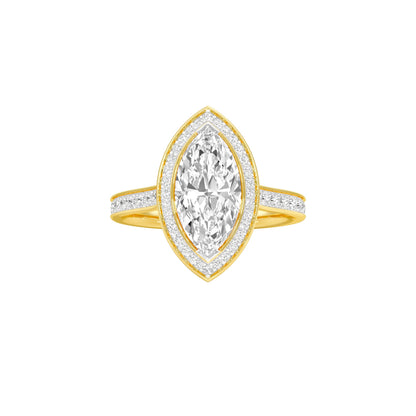 Round the World Diamond Engagement Ring 18 KT / Yellow Gold / 22