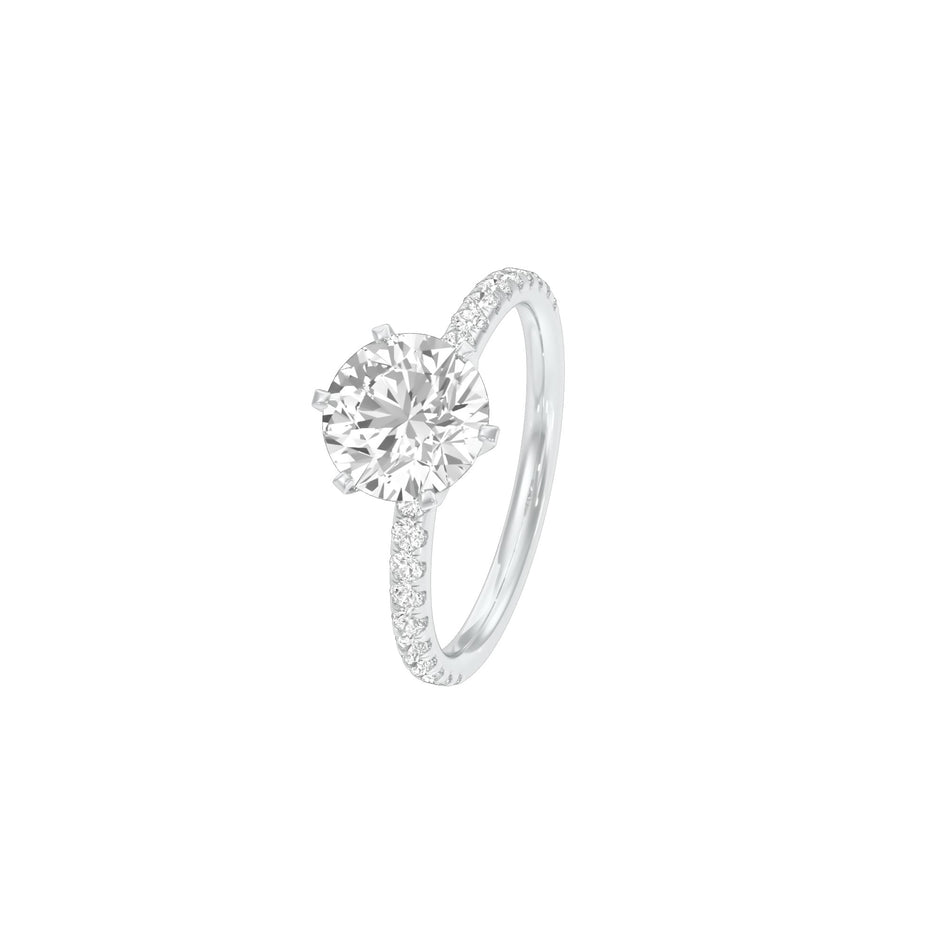 Hitched for Life Diamond Engagement Ring 18 KT / White Gold / 22