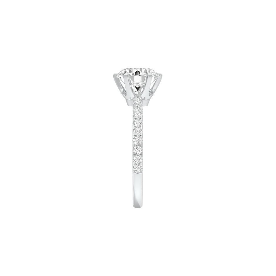 Hitched for Life Diamond Engagement Ring 18 KT / White Gold / 22