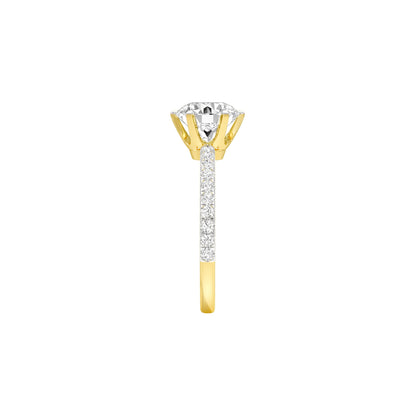 Hitched for Life Diamond Engagement Ring 18 KT / Yellow Gold / 22