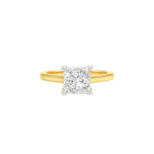 Imperial Diamond Engagement Ring 18 KT / Yellow Gold / 22