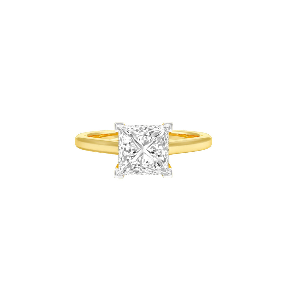 Imperial Diamond Engagement Ring 18 KT / Yellow Gold / 22