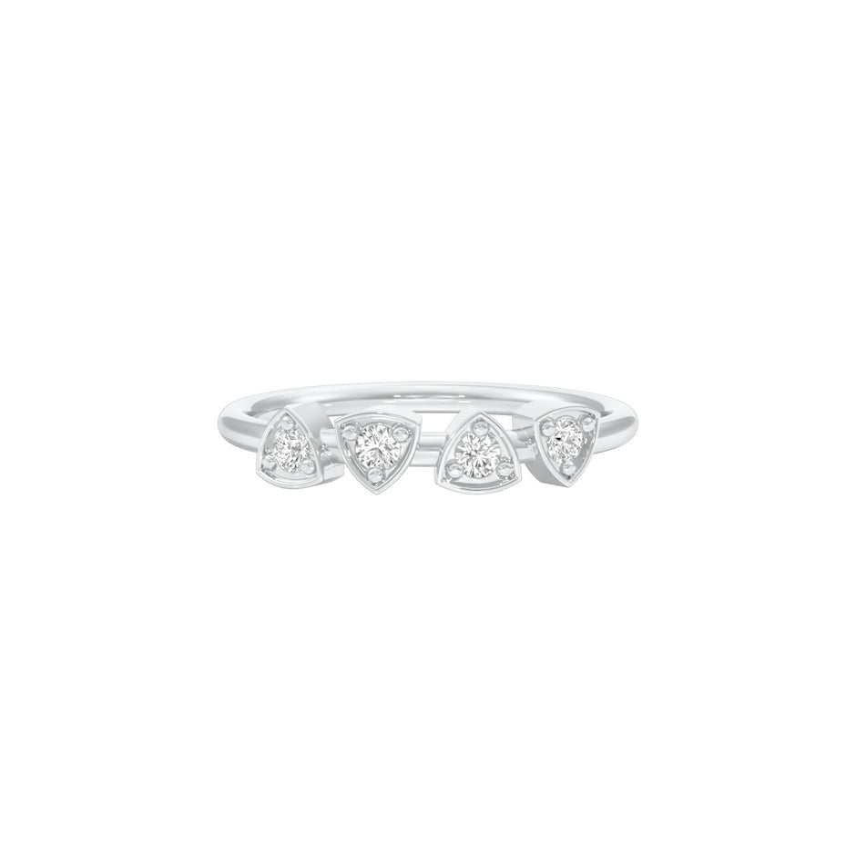 Morning Glow Diamond Ring 18 KT / White Gold / 22
